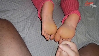 I Made My Stepbrother Cum On His Feet