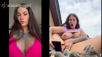 Exclusive Video Of A Tiktok Model Having A Solo Session On A Public Beach