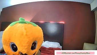 Fake Honey'S Cosplay Adventure With Mr.Pumpkin And Princess
