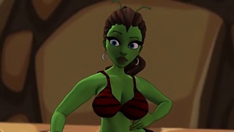 A Seductive Alien With A Large Buttocks And Green Skin Enters A Portal For Interracial Sex Featuring Ai Voices
