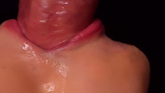 Intense Oral Sensations: Close-Up Of Lips, Tongue, And Mouth On A Penis