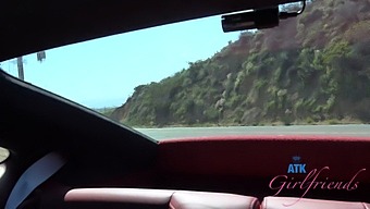 Pov Video Of A Public Car Encounter With Summer Vixen On The Beach