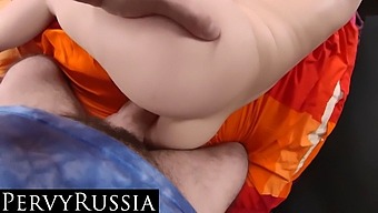 A Russian Teenage Girl Engages In Sexual Activities With Her Stepfather In A Close-Up Perspective, Showcasing Her Tight Butt And Vagina In High-Definition Video Quality.