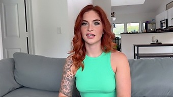 Curvy Redhead With Big Ass Seeks Advice, Gets Pounded Bareback And Covered In Cum