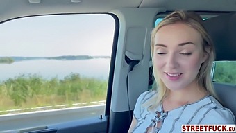Cheating Wife Gets A Big Dick Surprise In A Car Fuck