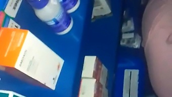 Secretly Getting It On At The Pharmacy Amidst The Medical Supplies