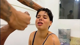 Brazilian Couple'S Steamy Session With A White Wife'S Blowjob