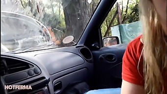 Outdoor Car Blowjob From A Stranger