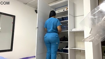 Voluptuous Latina Patient Gets Massaged And Recorded By Nurse