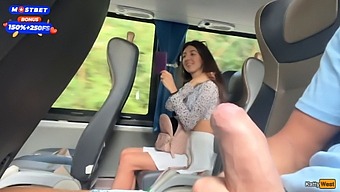 Public Penis Jerking Off On The Bus In Front Of Other People – Katty West’s Solo Performance.