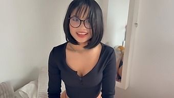 Young Anime Beauty Has Big Thighs Which I Cum On After A Bet