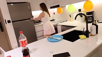 I Had A Hot Kitchen Affair With My Friend’s Mom After His Birthday Party.